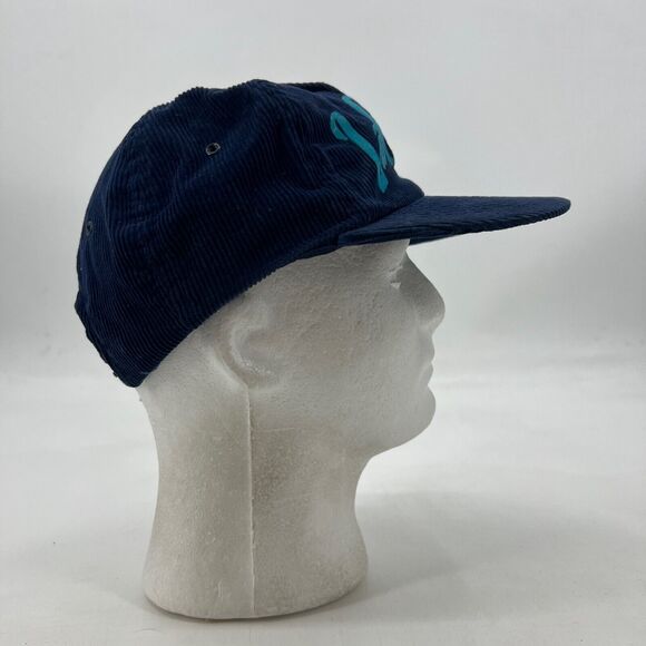 Vintage Smith Western Hat Mens Snapback Navy La Conner Corduroy Baseball Cap - Picture 8 of 15
